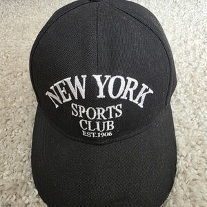 Express Black Baseball Cap with Subtle Interior Logo